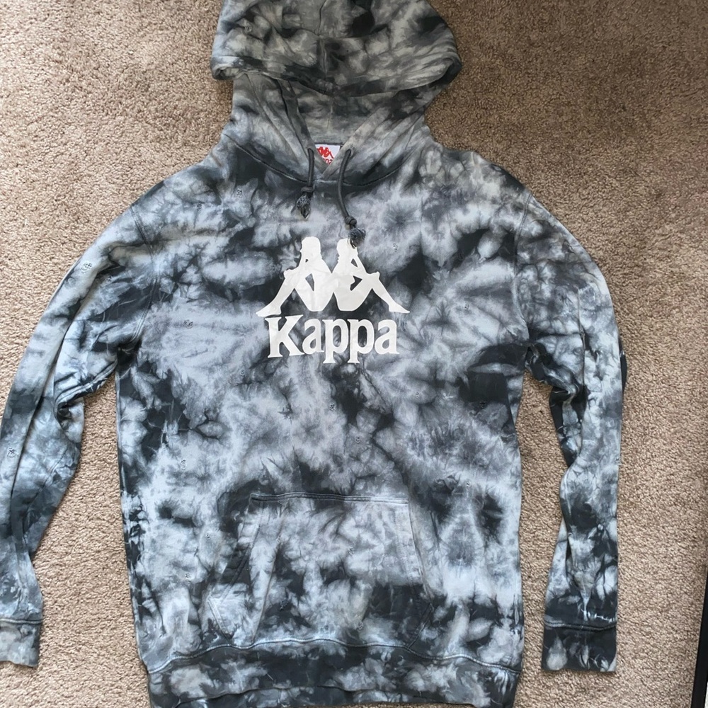 Kappa Grey Tie Dyed Distressed Hoodie /Limited Edition!